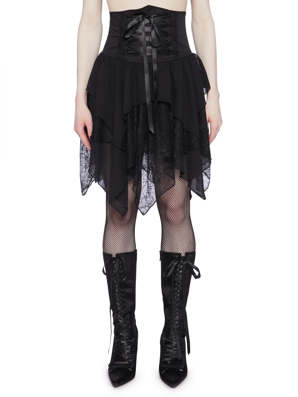 Widow Secretly Spellbound Waist Cinching Lace-up Corset Skirt, L (BNWT)